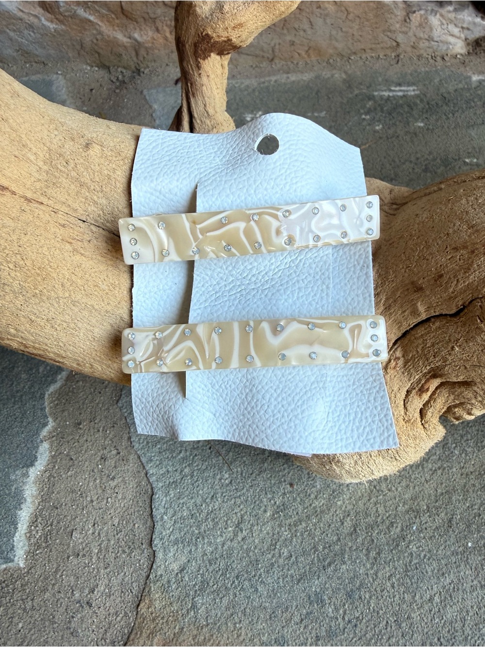 New🌟Free people-  Marbled Embedded crystals Hair Clips